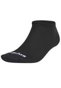 Adidas - Skarpety adidas No Show 3 Pairs GE6133 - czarne. Kolor: czarny. Materiał: bawełna, poliester, elastan, materiał, nylon. Wzór: aplikacja