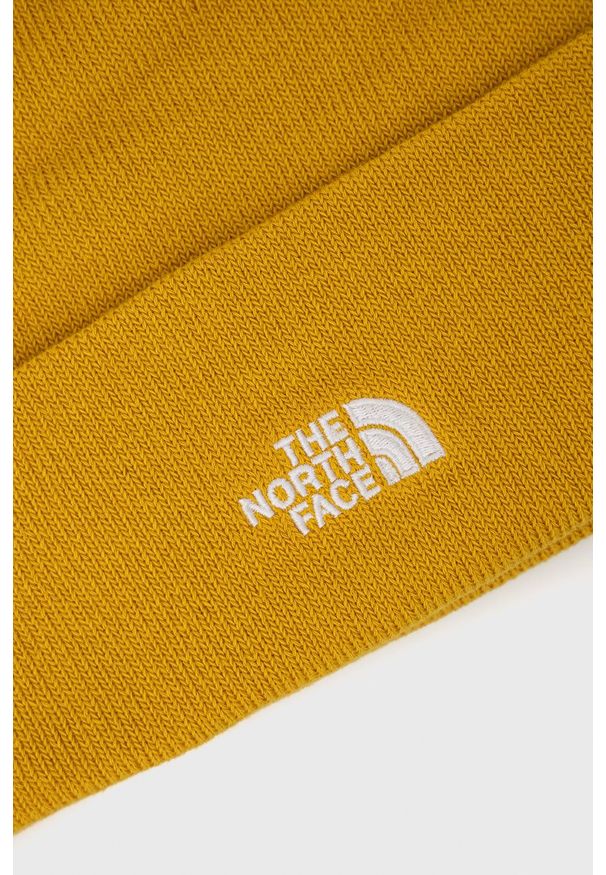 The North Face - Czapka. Kolor: żółty. Materiał: włókno, dzianina, materiał