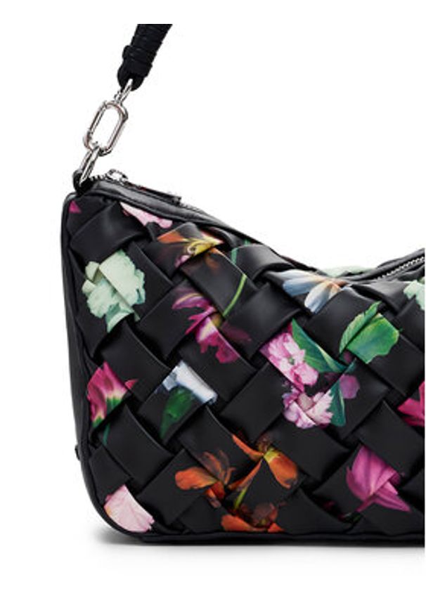 Desigual Torebka 25SAXPBQ Czarny. Kolor: czarny. Materiał: skórzane