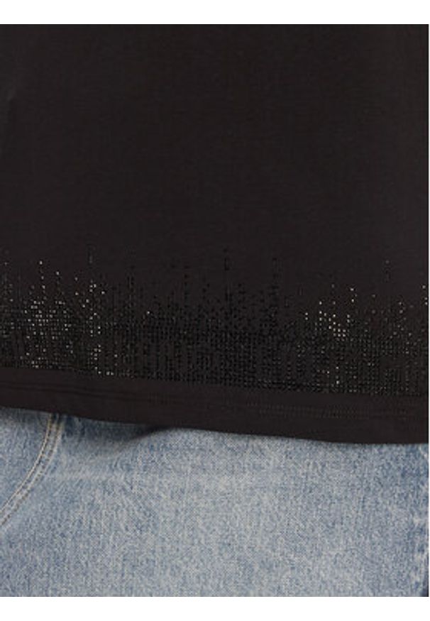 Liu Jo Sport T-Shirt TA5180 JS923 Czarny Regular Fit. Kolor: czarny. Materiał: bawełna. Styl: sportowy