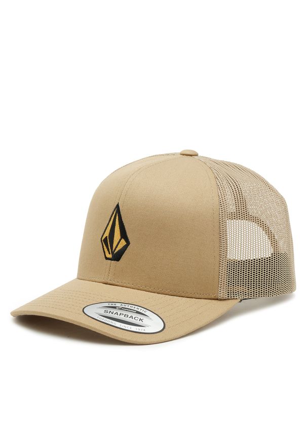 Czapka z daszkiem Volcom Full Stone Cheese D5512317 Khaki. Kolor: brązowy. Materiał: materiał, bawełna