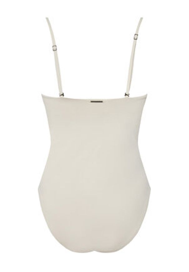 Calvin Klein Swimwear Strój kąpielowy KW0KW02709 Beżowy. Kolor: beżowy. Materiał: syntetyk