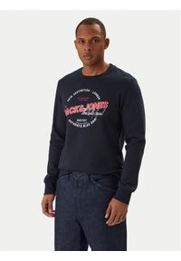 Jack & Jones Bluza Logo 12288925 Granatowy Regular Fit. Kolor: niebieski. Materiał: syntetyk #1
