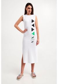 Armani Exchange - Sukienka ARMANI EXCHANGE. Materiał: bawełna. Długość rękawa: na ramiączkach. Wzór: nadruk. Długość: maxi #4