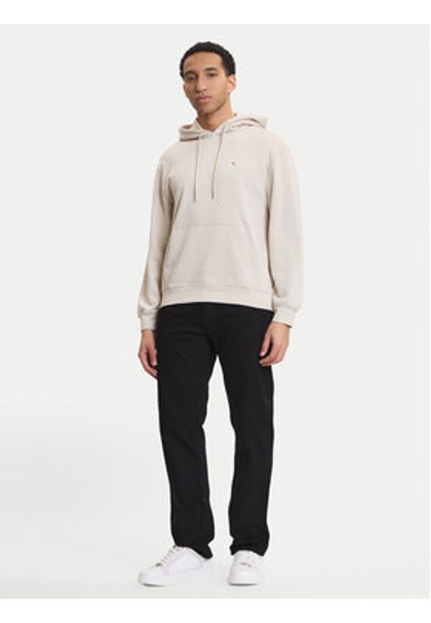 Calvin Klein Jeans Bluza Terry LV04RC274G Beżowy Regular Fit. Kolor: beżowy. Materiał: bawełna