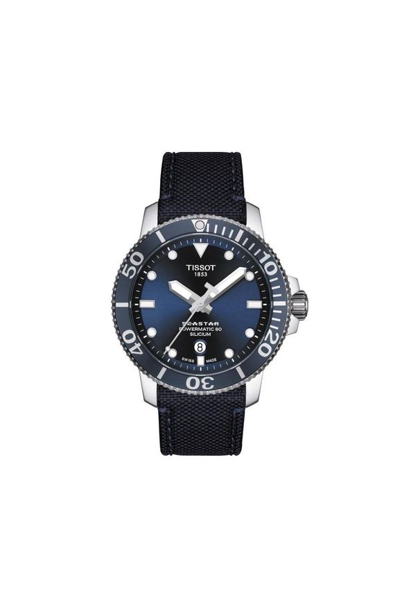TISSOT RABAT Seastar 1000 Powermatic 80 Silicium T120.407.17.041.01. Materiał: koronka. Styl: sportowy