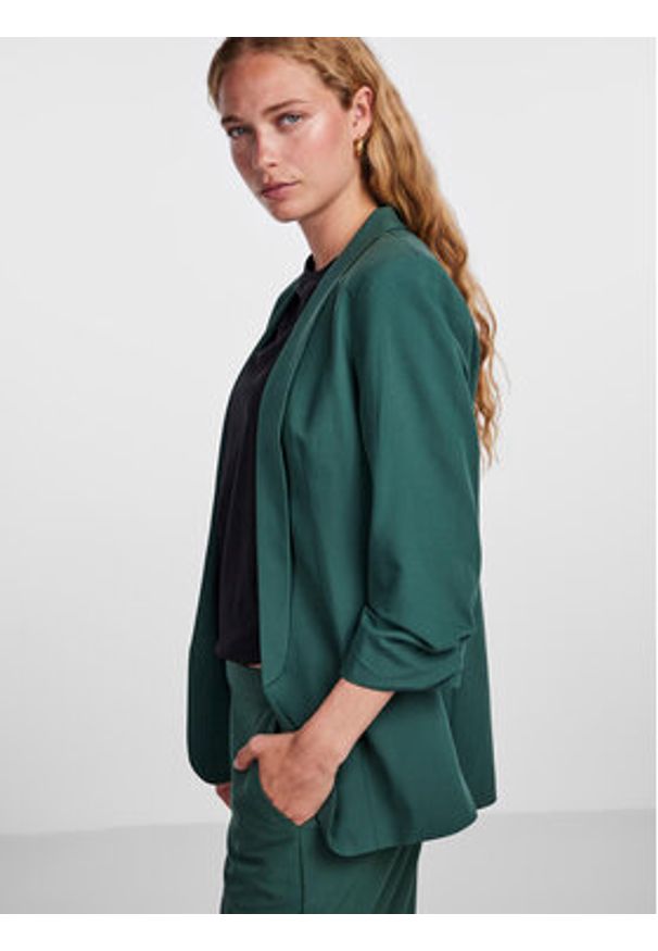 Pieces Marynarka 17090996 Zielony Regular Fit. Kolor: zielony. Materiał: syntetyk