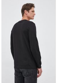 Calvin Klein Jeans Longsleeve bawełniany kolor czarny gładki. Kolor: czarny. Materiał: bawełna. Długość rękawa: długi rękaw. Wzór: gładki #3