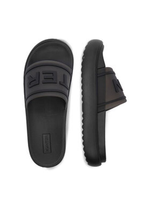 Hunter Klapki HU88895A Czarny. Kolor: czarny. Materiał: syntetyk