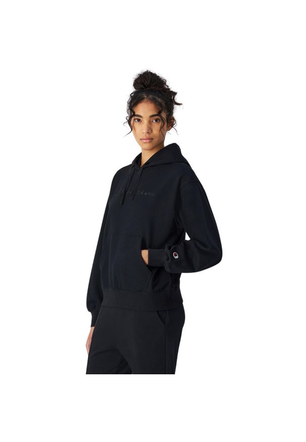 Bluza damska Champion Hooded Sweatshirt 117785. Kolor: czarny. Sport: turystyka piesza