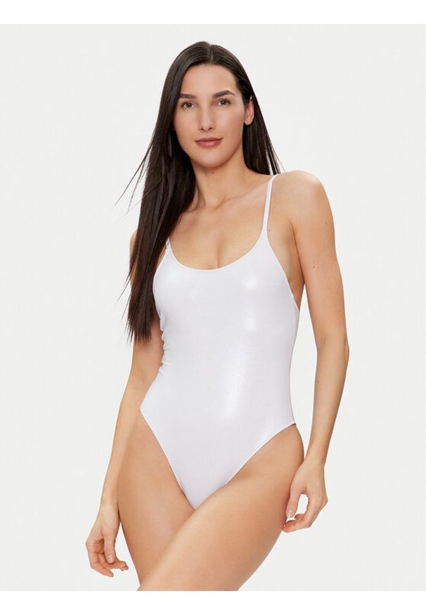Calvin Klein Swimwear Strój kąpielowy KW0KW02255 Biały. Kolor: biały. Materiał: syntetyk