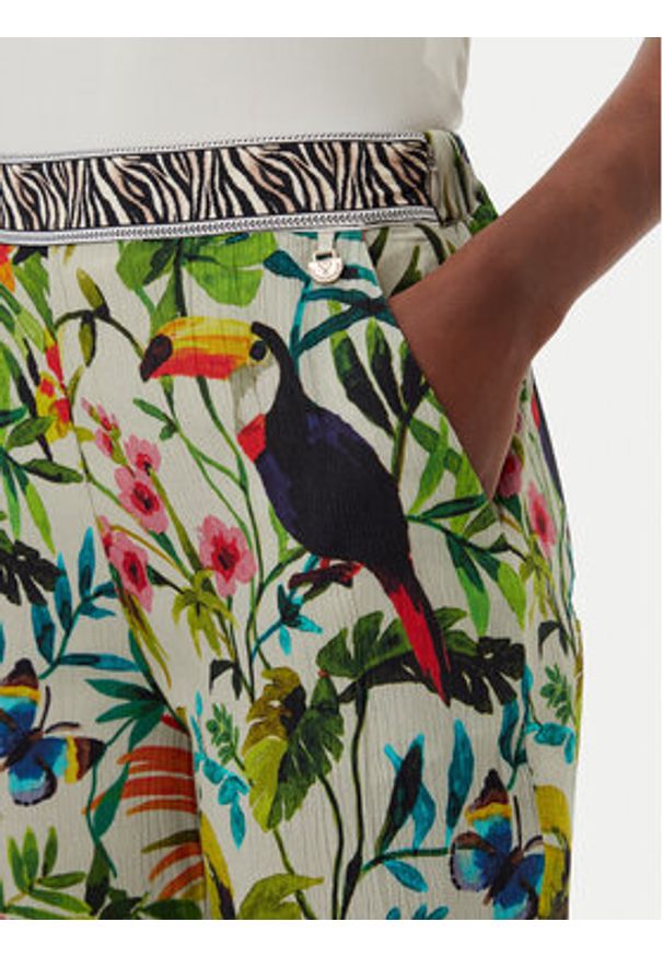 LOLA CASADEMUNT Spodnie materiałowe LS2514016 Kolorowy Relaxed Fit. Materiał: wiskoza. Wzór: kolorowy