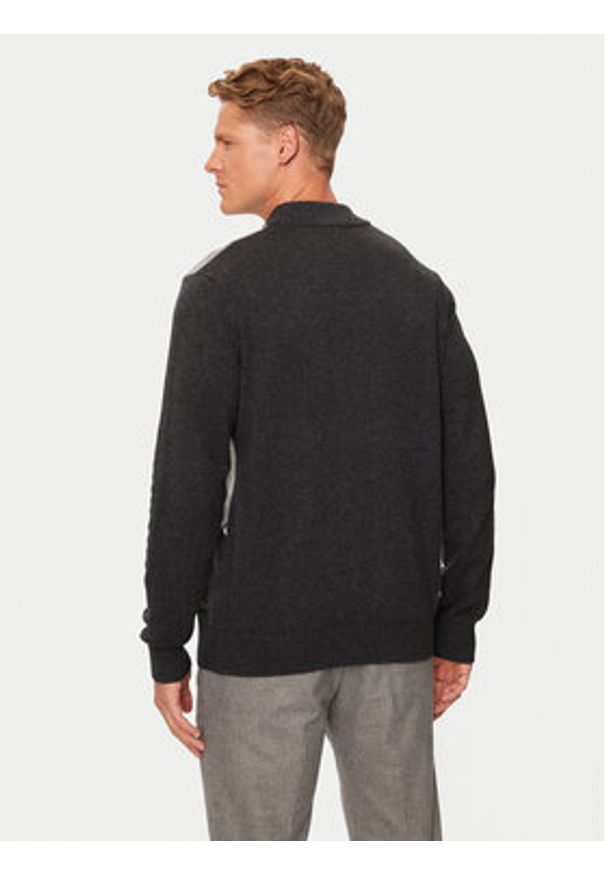 Pierre Cardin Sweter C5 51150/5079/1006 Szary Regular Fit. Kolor: szary. Materiał: wełna, bawełna
