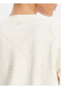 Gaudi Kardigan 421FD53019 Écru Regular Fit. Materiał: wiskoza