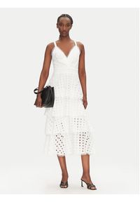 ACCESS FASHION Sukienka letnia 53-3396-264 Biały Regular Fit. Kolor: biały. Materiał: bawełna. Sezon: lato
