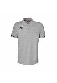 Polo Kappa Barli. Typ kołnierza: polo. Kolor: czarny, szary, wielokolorowy. Styl: sportowy, elegancki