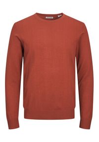Jack & Jones Sweter 12208364 Pomarańczowy Regular Fit. Kolor: pomarańczowy. Materiał: bawełna #7