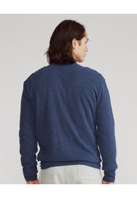 Ralph Lauren - RALPH LAUREN - Granatowa bluza z suwakiem. Typ kołnierza: polo. Kolor: niebieski. Materiał: jersey, tkanina. Wzór: haft #3