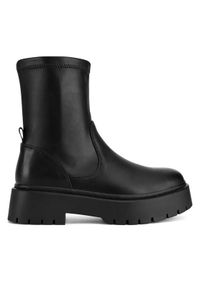 DeeZee Botki HY13123-41 Czarny. Kolor: czarny. Materiał: skóra