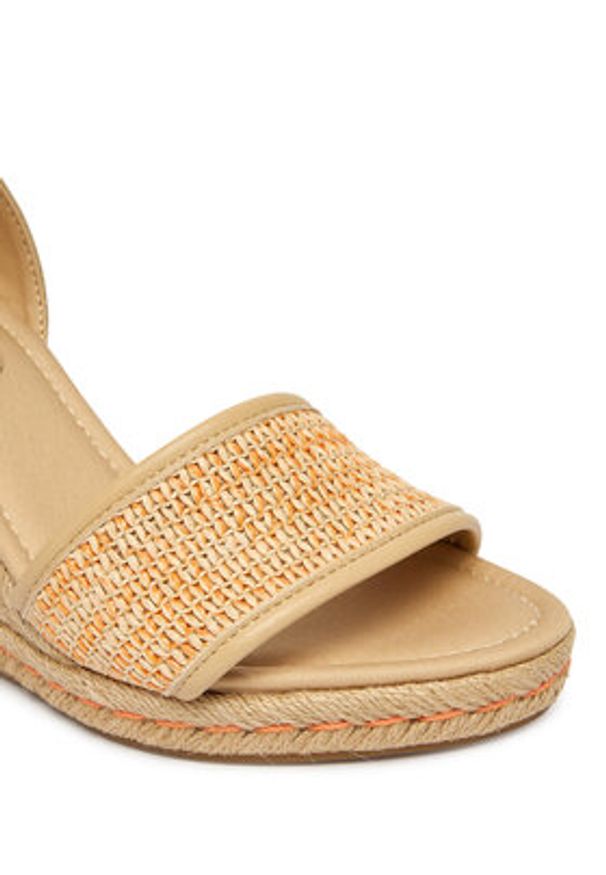 TOMMY HILFIGER - Tommy Hilfiger Espadryle High Wedge Espad FW0FW09471 Beżowy jasny. Kolor: beżowy. Materiał: syntetyk