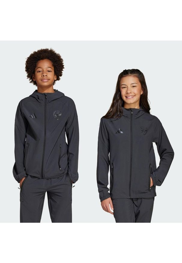 Adidas - Bluza Arsenal Tiro 25 Competition Vis Tech Travel Kids. Kolor: szary. Materiał: materiał. Sport: piłka nożna