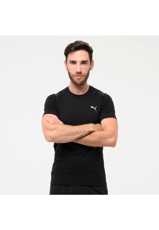 Koszulka z krótkim rękawem męska Puma Active Gym & Pilates. Kolor: czarny. Materiał: bawełna, materiał. Długość rękawa: krótki rękaw. Długość: krótkie. Sport: joga i pilates