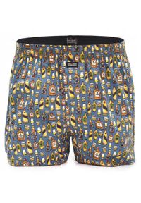 Męskie Bokserki Bawełniane - Pako Jeans - w Butelki i Kufle. Kolor: wielokolorowy. Materiał: bawełna #1