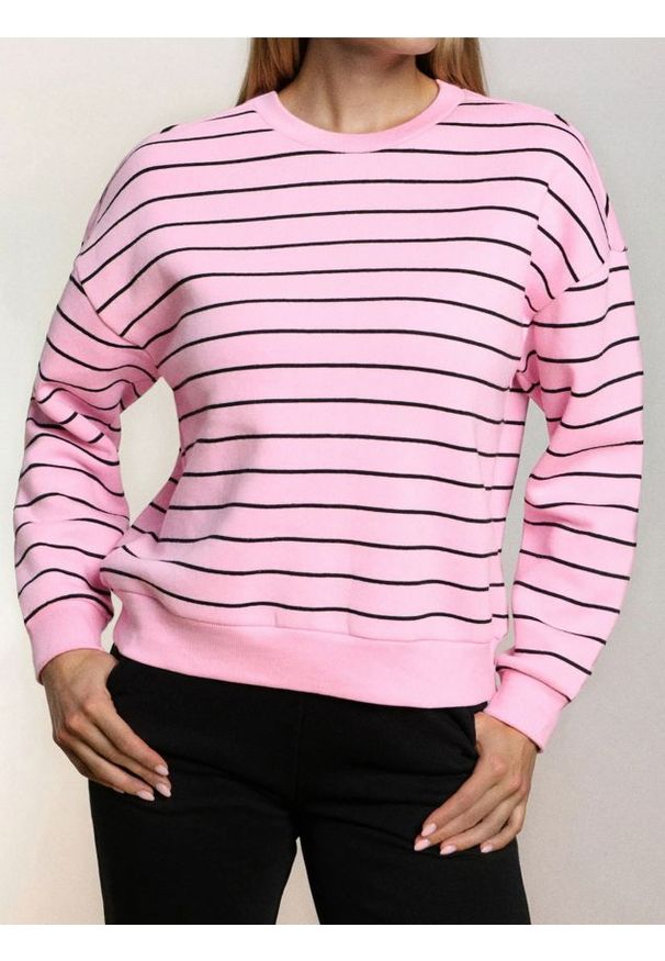 Sinsay - Bluza crewneck z bawełną - wielobarwny. Materiał: bawełna