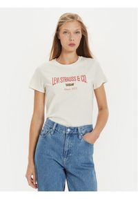 Levi's® T-Shirt The Perfect 17369-2805 Écru Standard Fit. Materiał: bawełna