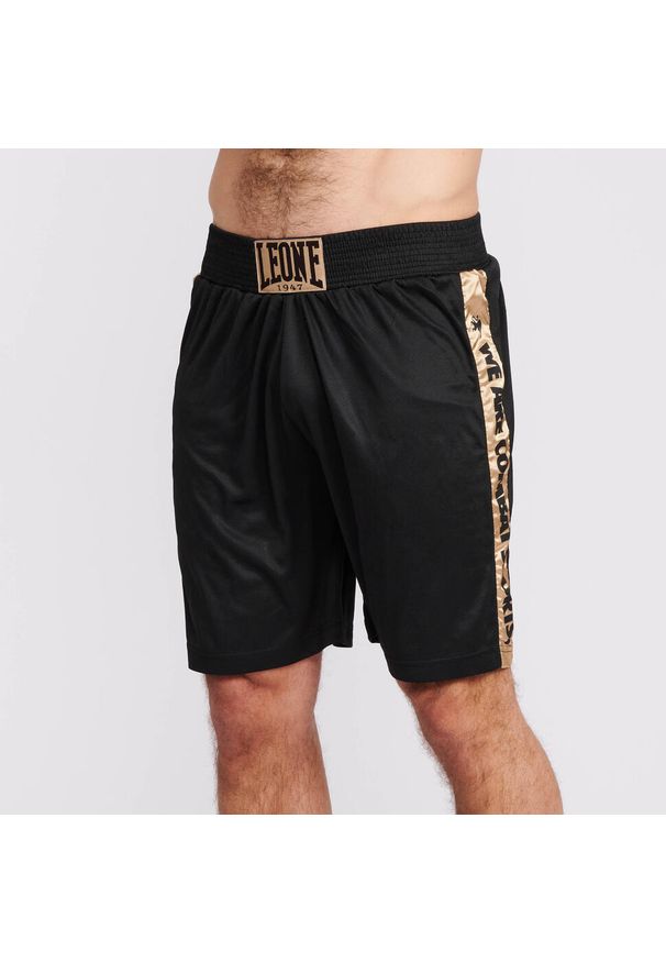 Spodenki bokserskie męskie LEONE 1947 DNA Boxing. Kolor: czarny