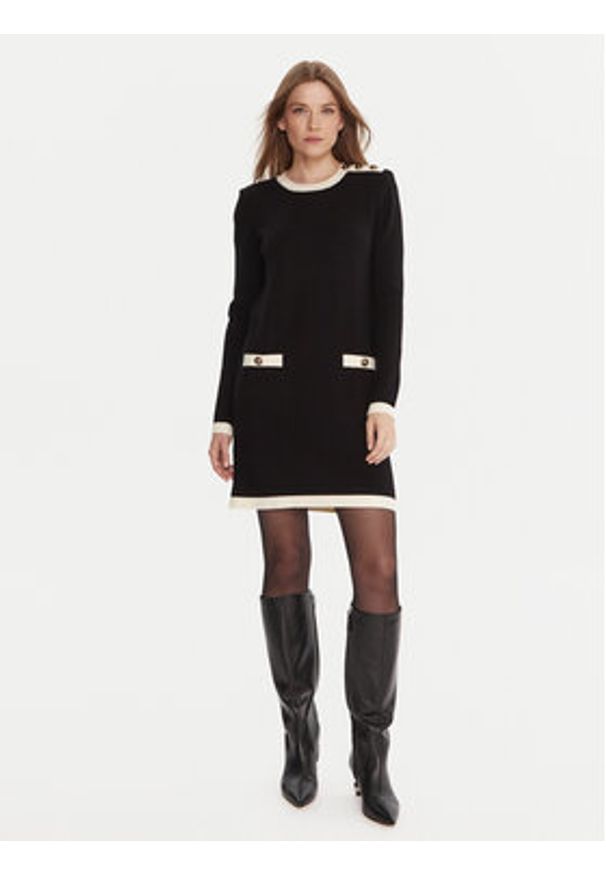 Gaudi Sukienka dzianinowa 521FD13009 Czarny Regular Fit. Kolor: czarny. Materiał: wiskoza