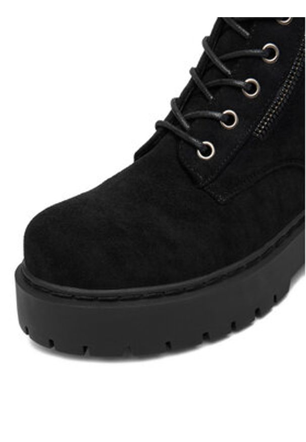 DeeZee Trzewiki HX21001-70D Czarny. Kolor: czarny. Materiał: materiał