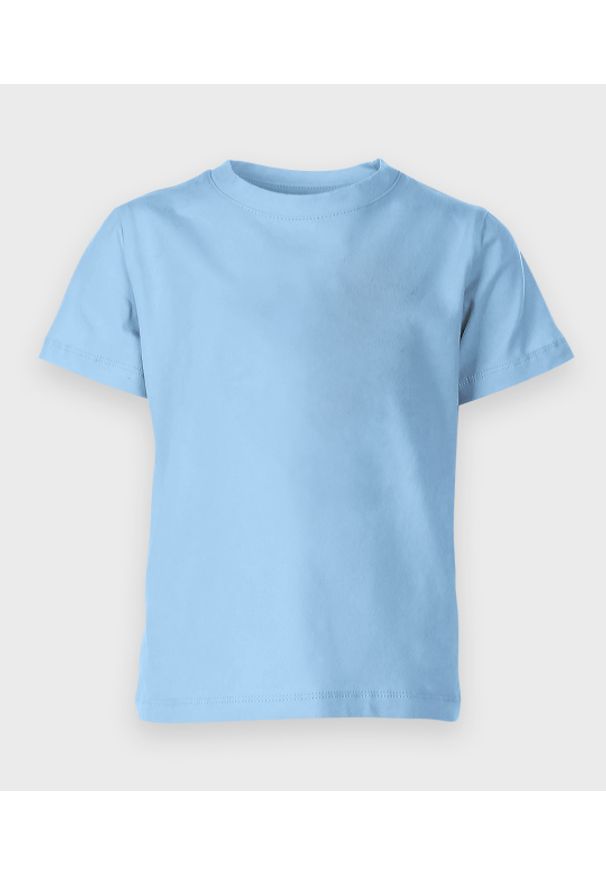 MegaKoszulki - Koszulka dziecięca (bez nadruku, gładka) - jasnoniebieska. Kolor: niebieski. Materiał: bawełna. Wzór: gładki