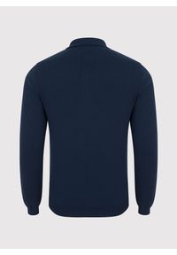 Pako Lorente - PAKO LORENTE – Granatowy sweter męski z kołnierzykiem P23WF-2X-009-G-0. Typ kołnierza: polo. Kolor: niebieski. Materiał: bawełna #6