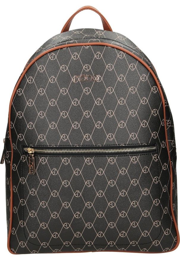 Nobo Plecak damski Nobo elegancki ze wzorem czarny. Kolor: czarny. Styl: elegancki