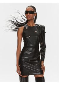 ROTATE Sukienka koktajlowa Embellished 111533 Czarny Slim Fit. Kolor: czarny. Materiał: skóra. Styl: wizytowy