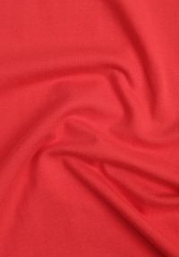 Born2be - Czerwona Bawełniana Sukienka T-shirtowa o Pudełkowym Kroju Ariesea. Okazja: na co dzień. Kolor: czerwony. Materiał: bawełna. Typ sukienki: proste. Styl: elegancki, casual #5