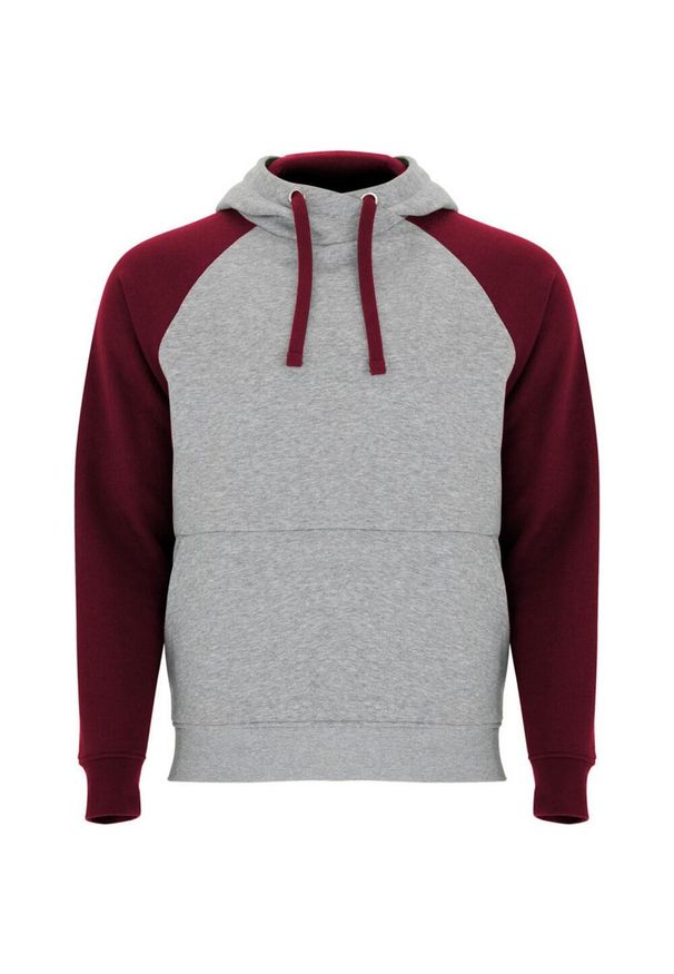 ROLY - Dziecięca Dwukolorowa Bluza Z Kapturem Badet Ze Sznurkiem. Typ kołnierza: kaptur. Kolor: czerwony, szary, wielokolorowy. Sport: joga i pilates