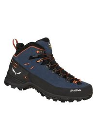 Buty trekkingowe męskie Salewa Alp Mate Winter Mid Wp. Wysokość cholewki: za kostkę. Kolor: niebieski. Materiał: zamsz. Szerokość cholewki: normalna. Sezon: zima