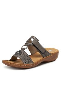 Rieker Klapki 608K1-45 Szary. Kolor: szary. Materiał: syntetyk, materiał #6