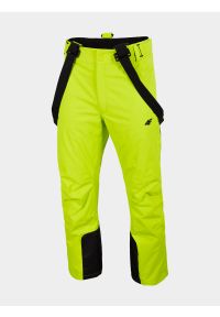 4f - Spodnie narciarskie męskie. Kolor: zielony. Materiał: dzianina, materiał. Technologia: Dermizax. Sezon: zima. Sport: narciarstwo #1