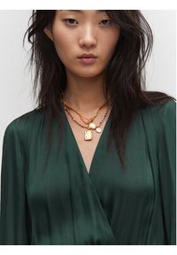 mango - Mango Sukienka codzienna Monaco 57054402 Zielony Regular Fit. Okazja: na co dzień. Kolor: zielony. Materiał: syntetyk. Typ sukienki: proste. Styl: casual #8