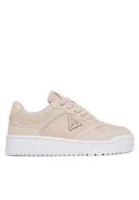 Guess Sneakersy FLFMR9 FAL12 Beżowy. Kolor: beżowy. Materiał: skóra
