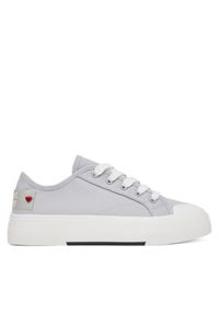 Love Moschino - LOVE MOSCHINO Trampki JA15012G0MJP0010 Szary. Kolor: szary. Materiał: materiał #1