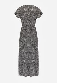 Born2be - Czarna Plisowana Sukienka Maxi z Gumką w Talii i Kopertowym Dekoltem Kaimarie. Okazja: na co dzień. Kolor: czarny. Typ sukienki: kopertowe. Styl: casual. Długość: maxi #2