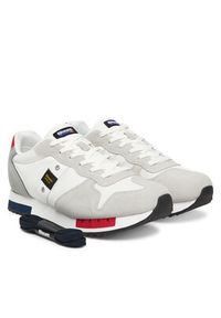 Blauer Sneakersy S6QUEENS01/MES Biały. Kolor: biały. Materiał: skóra, zamsz #4