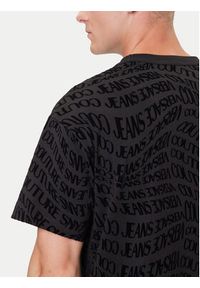 Versace Jeans Couture T-Shirt 79GAH6R0 JS511 Czarny Regular Fit. Kolor: czarny. Materiał: bawełna #4