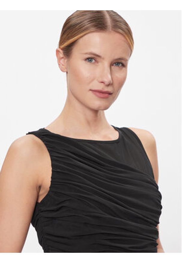 DKNY Sukienka koktajlowa DD3KP365 Czarny Regular Fit. Kolor: czarny. Materiał: syntetyk. Styl: wizytowy