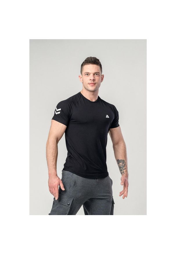 DEADLIFT - T-shirt męski na siłownię slim fit Deadlift ELITE. Kolor: czarny. Sport: fitness