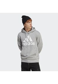 Adidas - Essentials French Terry Big Logo Hoodie. Typ kołnierza: kaptur. Kolor: szary